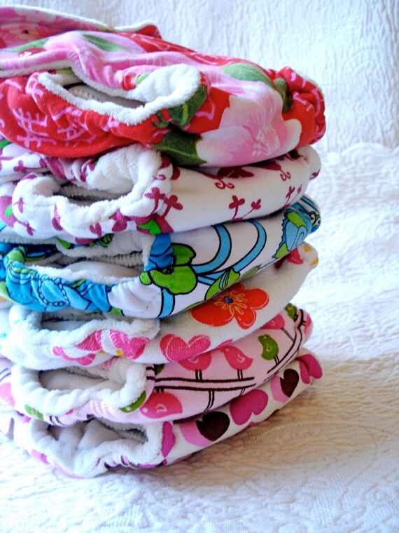 GBW 6pc NB fitted cloth diaper bundle