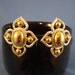 Vintage gold and silver clips earrings (C9)