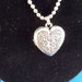 Silver forever heart locket necklace (N41)
