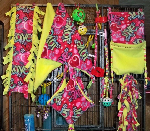 Sugar Glider Cage Set with Toys