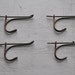 Four Vintage Wire Coat Hooks Screw in