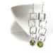 earrings purple green aluminium and lampwork beads