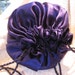 Purple Satin Drawstring Evening Bag