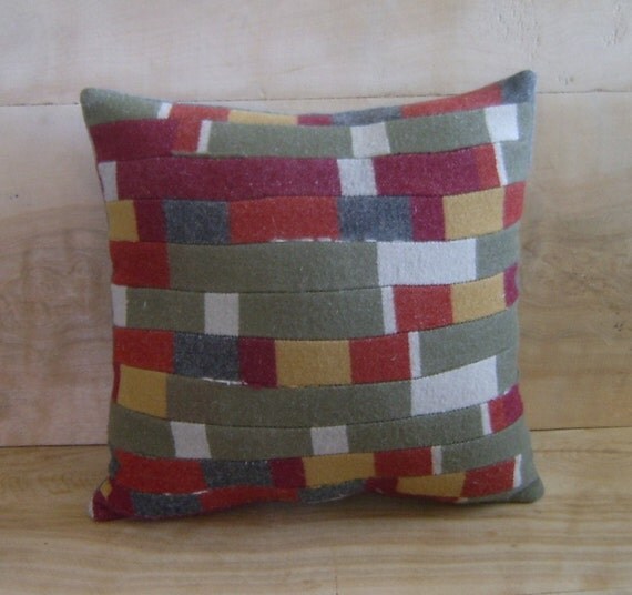 Pendleton Wool Pillow 12x12 by RobinCottage on Etsy