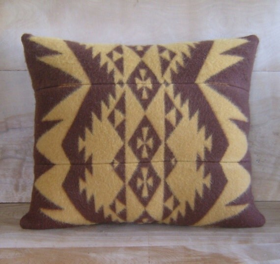 Pendleton Wool Pillow 14x16 by RobinCottage on Etsy