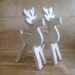Vintage Wood Standing Deer, Set of 2