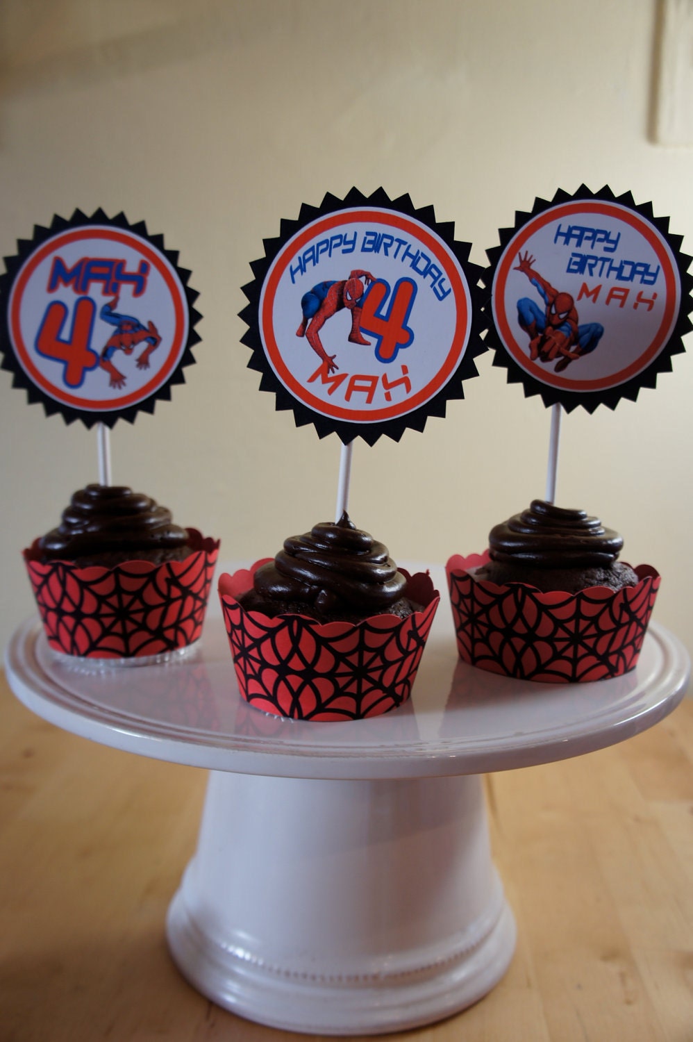 Spiderman Cupcake Toppers