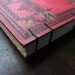 Black Friday Vintage Journal Recycled Upcycled Red French Victorian Sketchbook Guestbook Hand Torn Paper