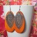 Large Wood Sterling Silver Filigree Earrings