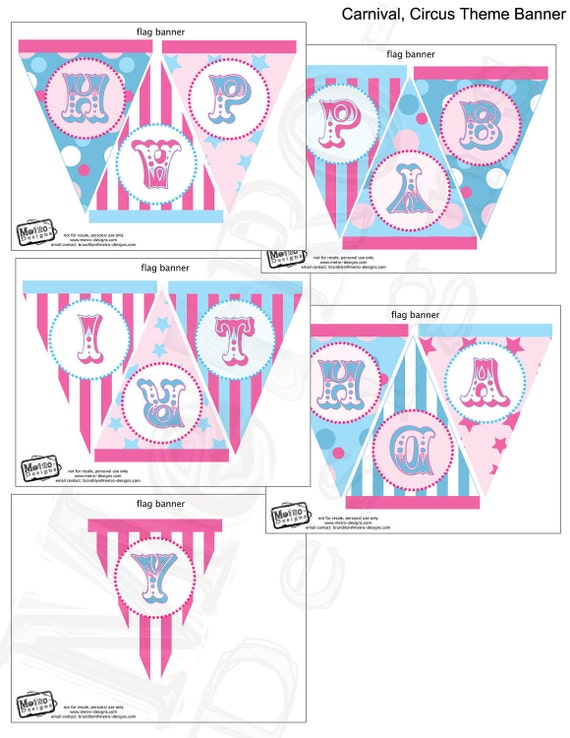 Circus or Carnival Banner - Digital File Il_570xn