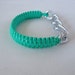 The Cruz Bracelet- Mint Green King Cobra with Textured Silver Chain