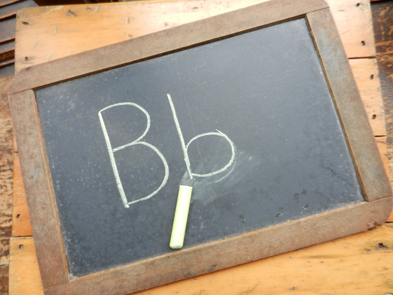 real chalkboard slate stand