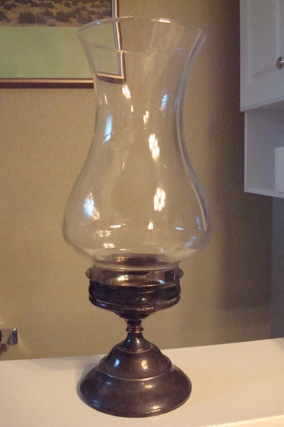 Sterling Silver Hurricane Lamp Style Candle by SterlingKitty
