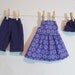 Purple flower sundress outfit for 11" doll