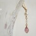 Pearl and Pink Topaz Beaded Gold Dangle Earrings