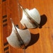 Sterling Silver Two Tone Hammered Arts & Crafts Earrings