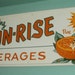 Sun Rise Beverages Self Framed Tin Advertising Sign Coca Cola Bottling Co