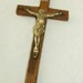 Cross Crucifix Vintage Hanging Wooden Jesus INRI