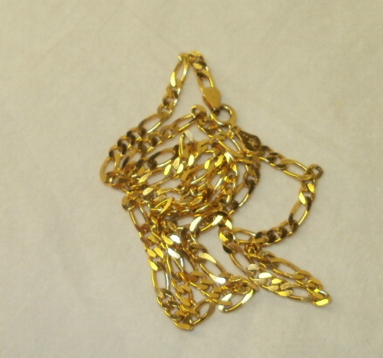 Sterling Silver Necklace Gold Plated Necklace 925 Italy Silver