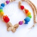 Nursing necklace - butterfly - rainbow