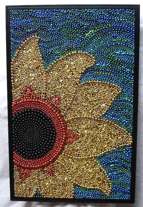 mardi gras bead mosaic