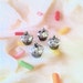Cupcake Charms --4 pieces-(Antique Pewter Silver Finish)--style 933-Free combined shipping