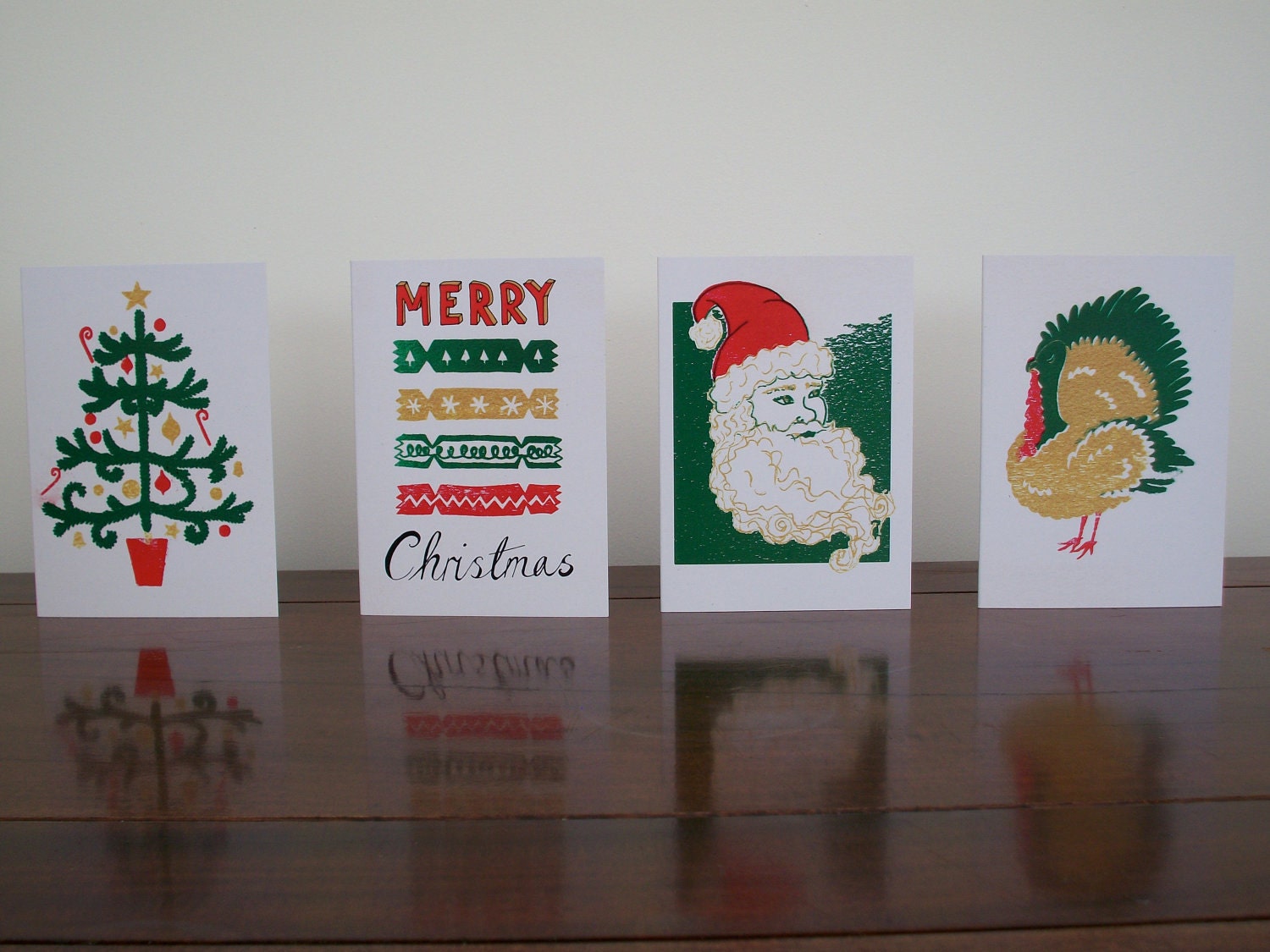 SALE Christmas Cards 8 pack 4 lovely designs