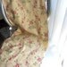 Antique French 19th-century Cotton Floral Decor Roses Shabby