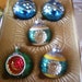 Variety of 5 Beautiful Antique 1950's Mercury Glass Christmas Tree Ornaments 3 Shiny Brite Indent