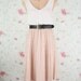 Vintage wool skirt in peachy pink knit M-L