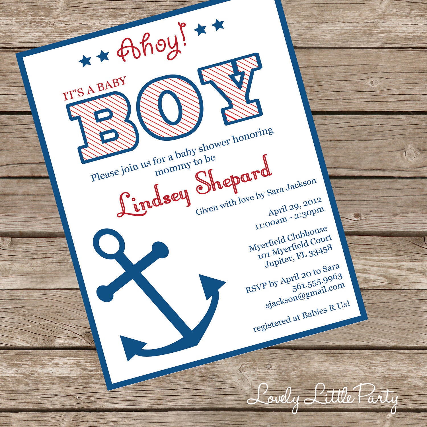 Nautical Baby Shower Invitations 2