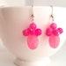 Pink Earrings. Pink Jade Earrings. Bridesmaid Earrings. Hot Pink Earrings. Fuchsia Earrings. Mothers Day. Sterling Silver.