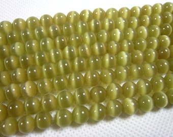 ON SALE, top quality cat eye,8mm round,15 inch
