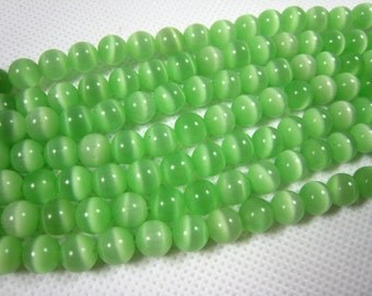 ON SALE, top quality cat eye,8mm round,15 inch