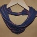 RESERVED FOR SHERI -- Upcycled T-Shirt Necklace/Scarf in Navy with Red and Off-White Stripe