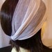 Knit Headband - Grey & White Stripe