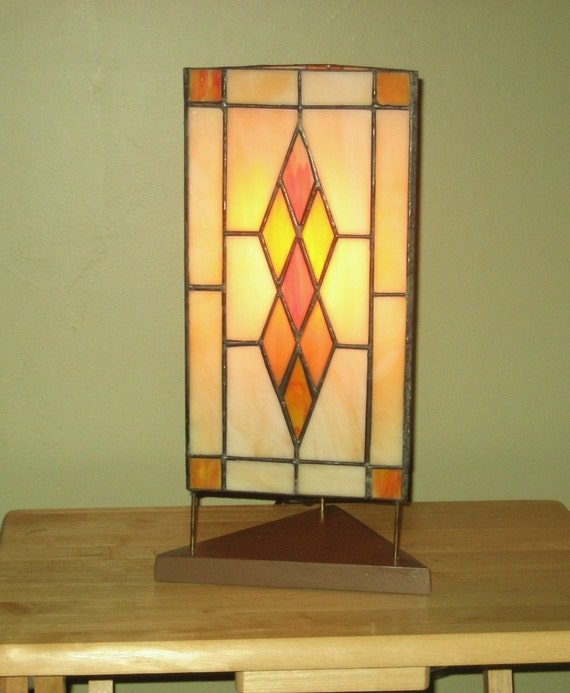 Classic Argyle Pattern Stained Glass Lamp by BarbsStainedGlass
