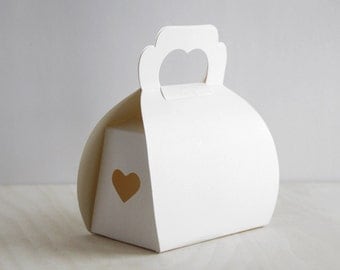 Set of 60, White Cake Box, Gift Box, Favor, Gift, Party