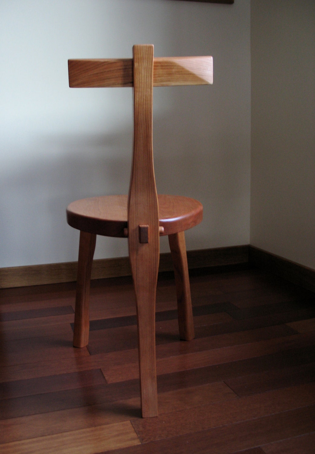 3 Legged Cherry Wood Chair Guitar Stool Handmade