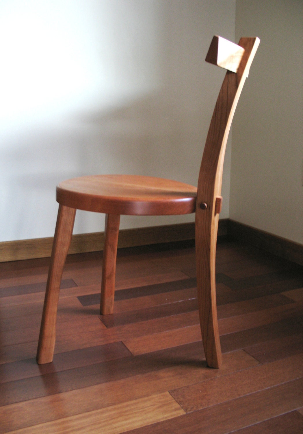 3 Legged Cherry Wood Chair Guitar Stool Handmade