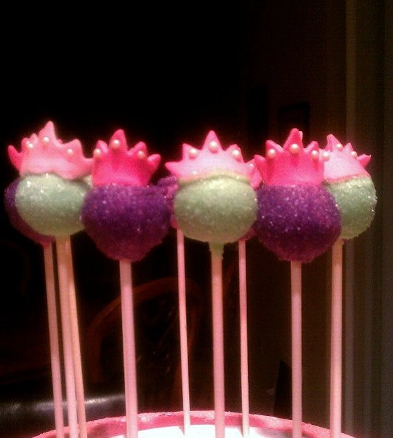 Items similar to Cake pops princess and the frog themed