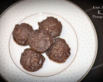 24 Dark Chocolate Chunk Brownie Cookie Bites with Crushed Walnuts ( Low Carb, Sugar Free, Gluten Free)