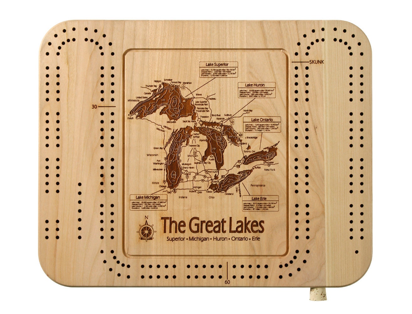 lake cribbage board