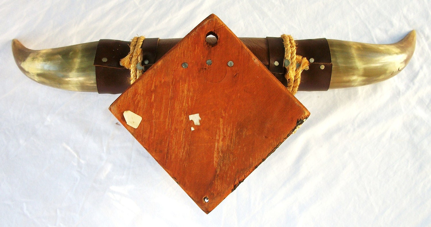 VINTAGE BULL HORNS Coat Rack Bull Horn Coat Rack