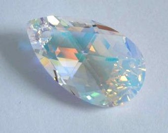 SWAROVSKI 6106 PEAR Teardrop Pendant Crystal AB Bead