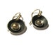 Oxidized Silver 14K Gold Earrings Black Silver Earrings, Circle Earrings