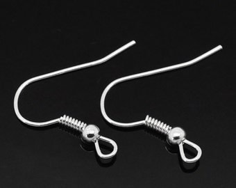 40pcs Silver Plated Earring Finding - 21x18mm - Shipped from USA Jewelry Finding Silver Earrings Earring Finding Jewelry Supplies - E9