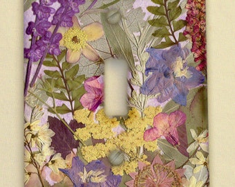 Light Switch Plate Pressed Flower Art "Art Prints"