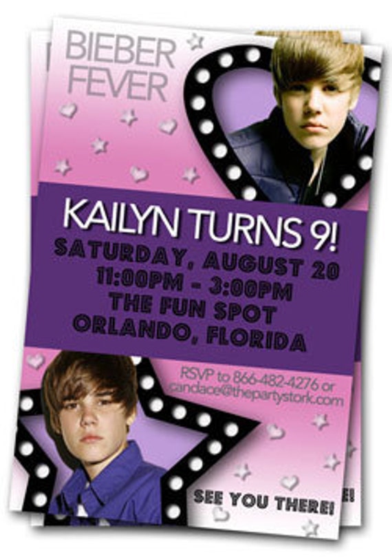 Justin Bieber Printable Invitations Free 2