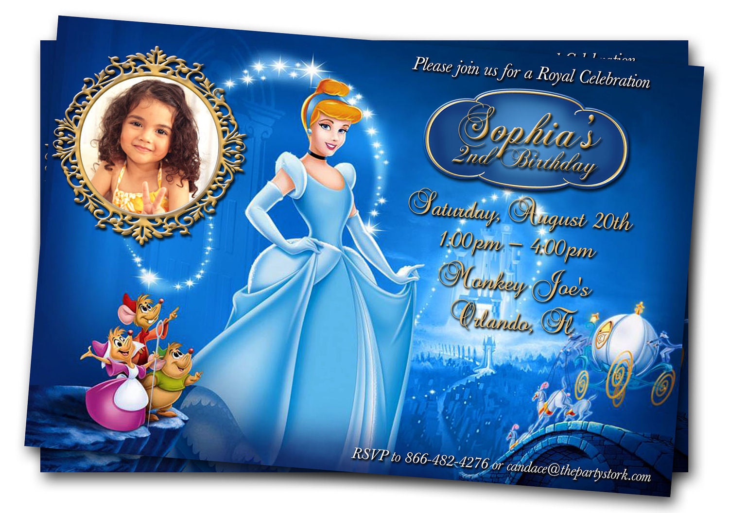 Cinderella Birthday Invitation Ideas 1